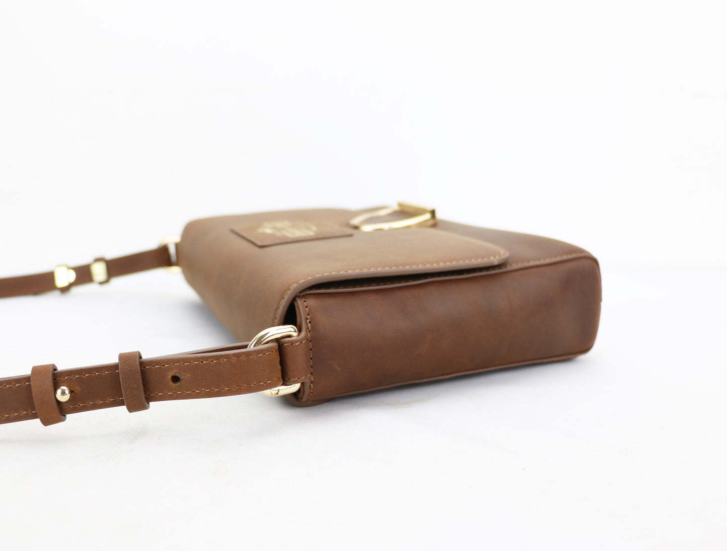Oakbark & Chrome Shoulder Bag in Brindle