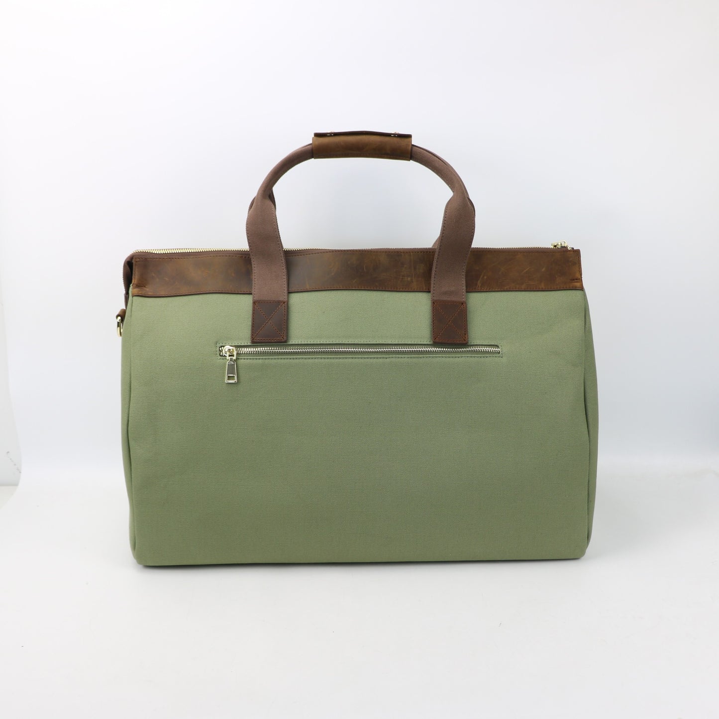 Oakbark & Chrome Weekender Bag in Brindle & Sage