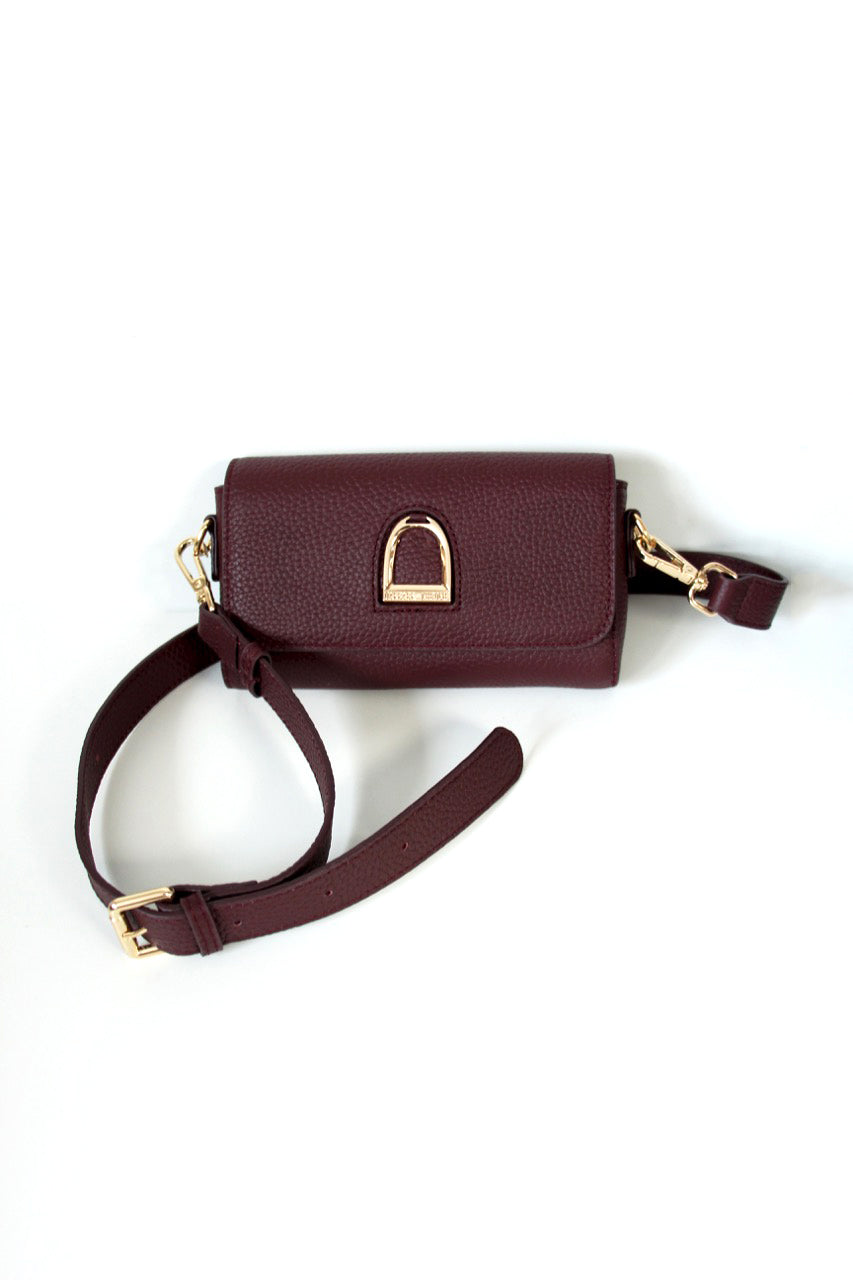 Oakbark & Chrome Rider Belt Bag in Cabernet