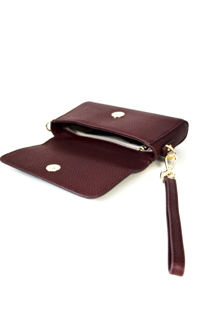 Oakbark & Chrome Rider Belt Bag in Cabernet